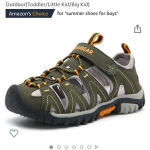 Green & yellow toddler sandal NEVER OPENED